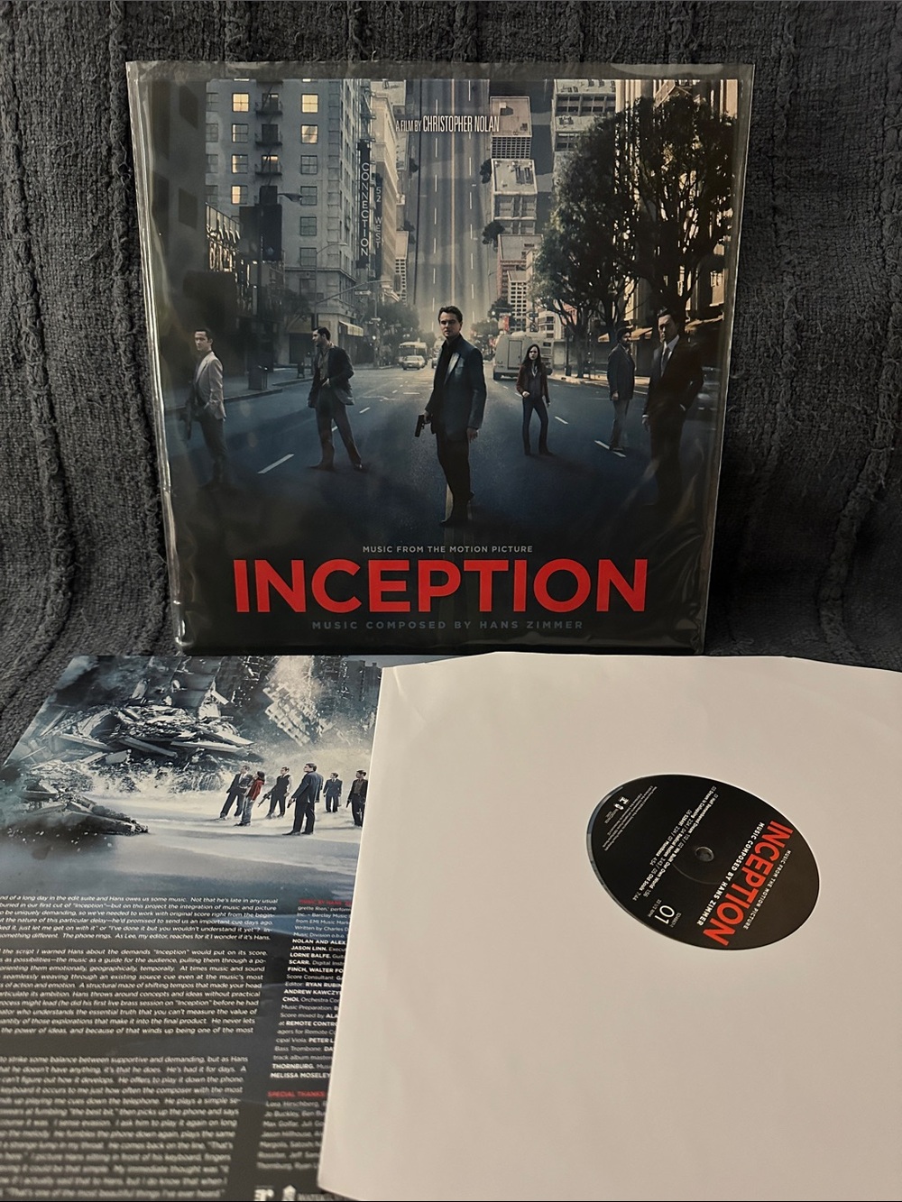 Inception Soundtrack Vinyl - Hans Zimmer - Reprise Clear Vinyl Record NEAR MINT